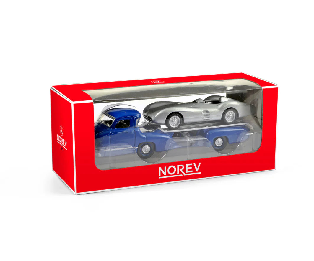 Mercedes Benz Renntransporter + Mercedes Benz W196 1954 1:64