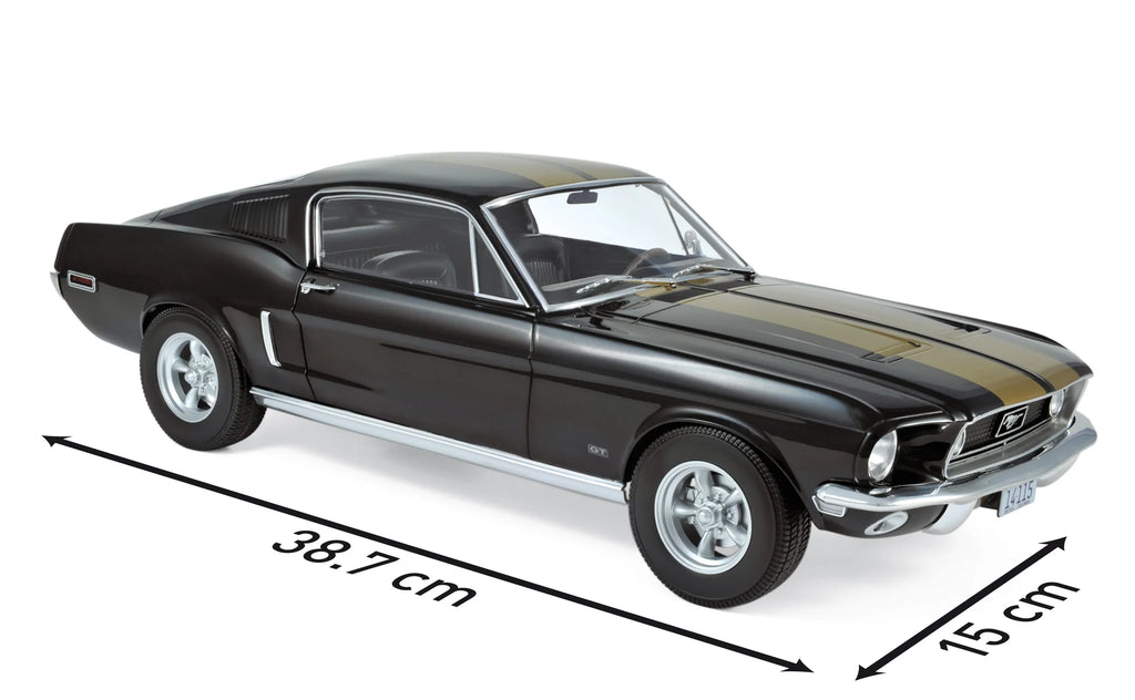 Ford Mustang Fastback 1968 Black&Gold 1:12 - 100pcs