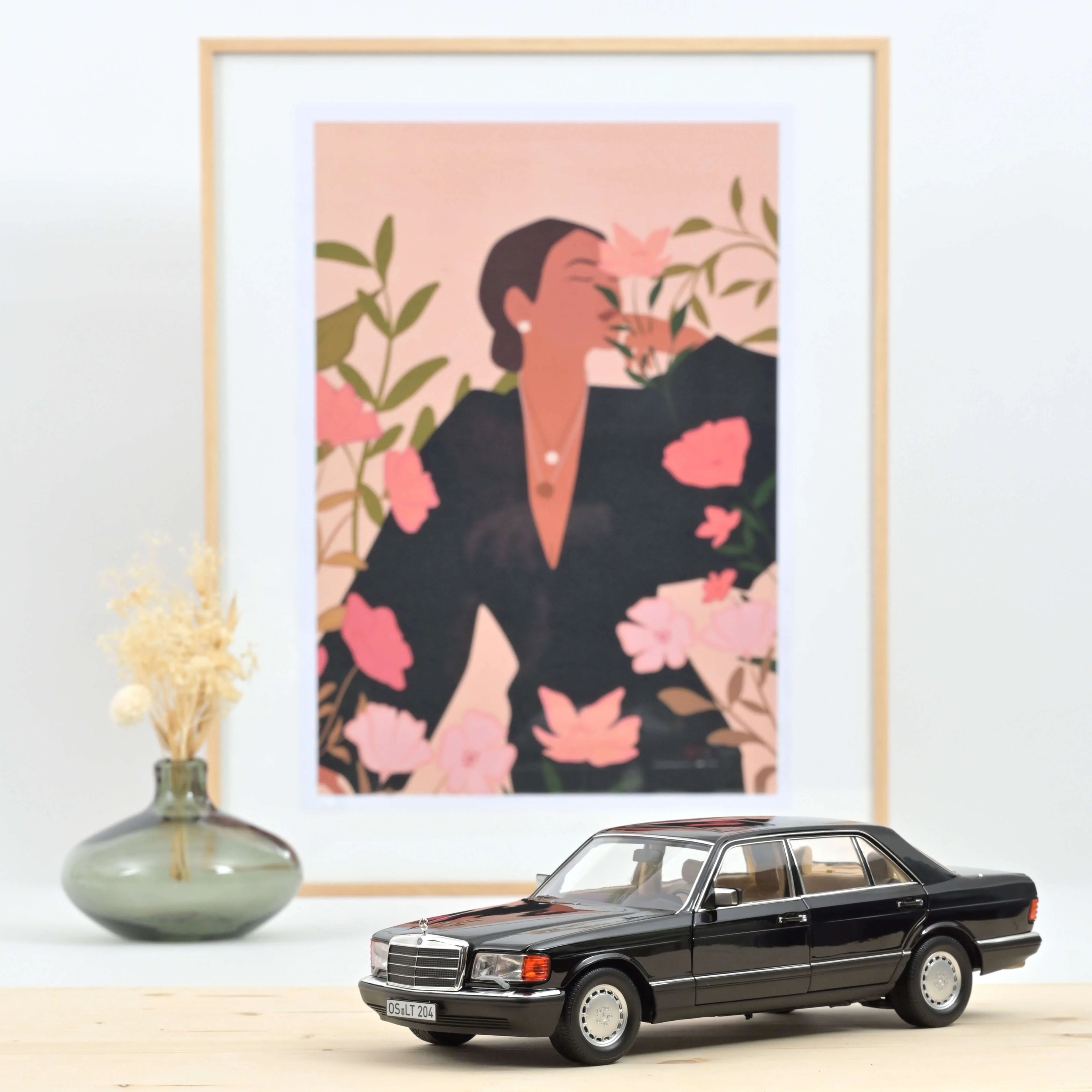Mercedes-Benz 560 SEL 1989 Black metallic 1:18