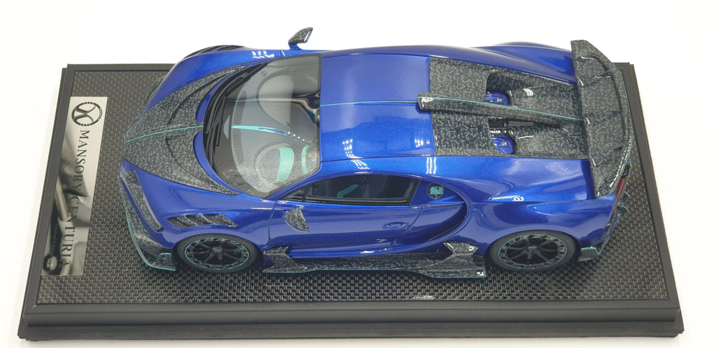 T&P Bugatti Chiron Mansory Centuria Carbone Bleu - Édition limitée 99 pcs