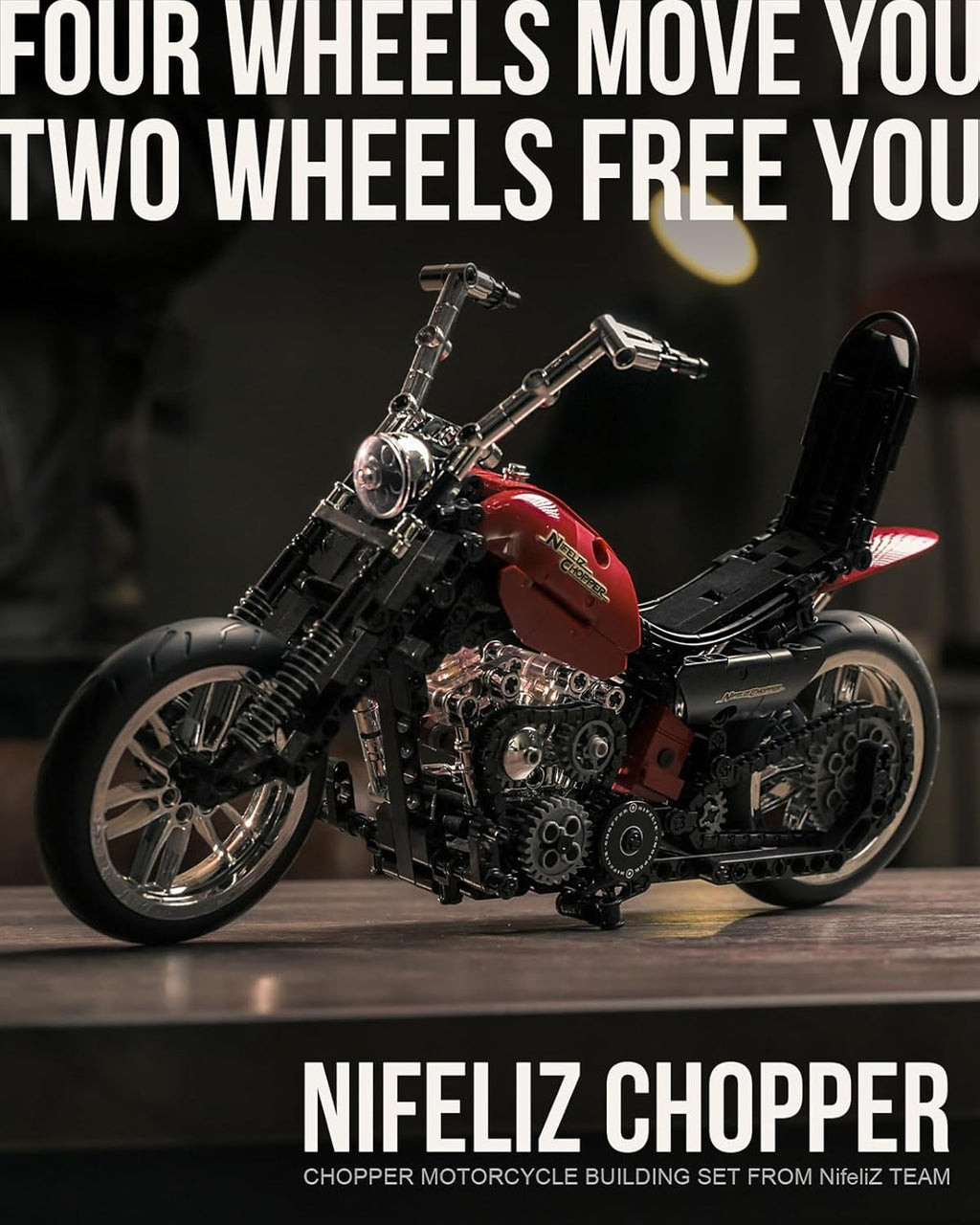 Nifeliz Chopper Motorcycle (572 PCS, NF10308)