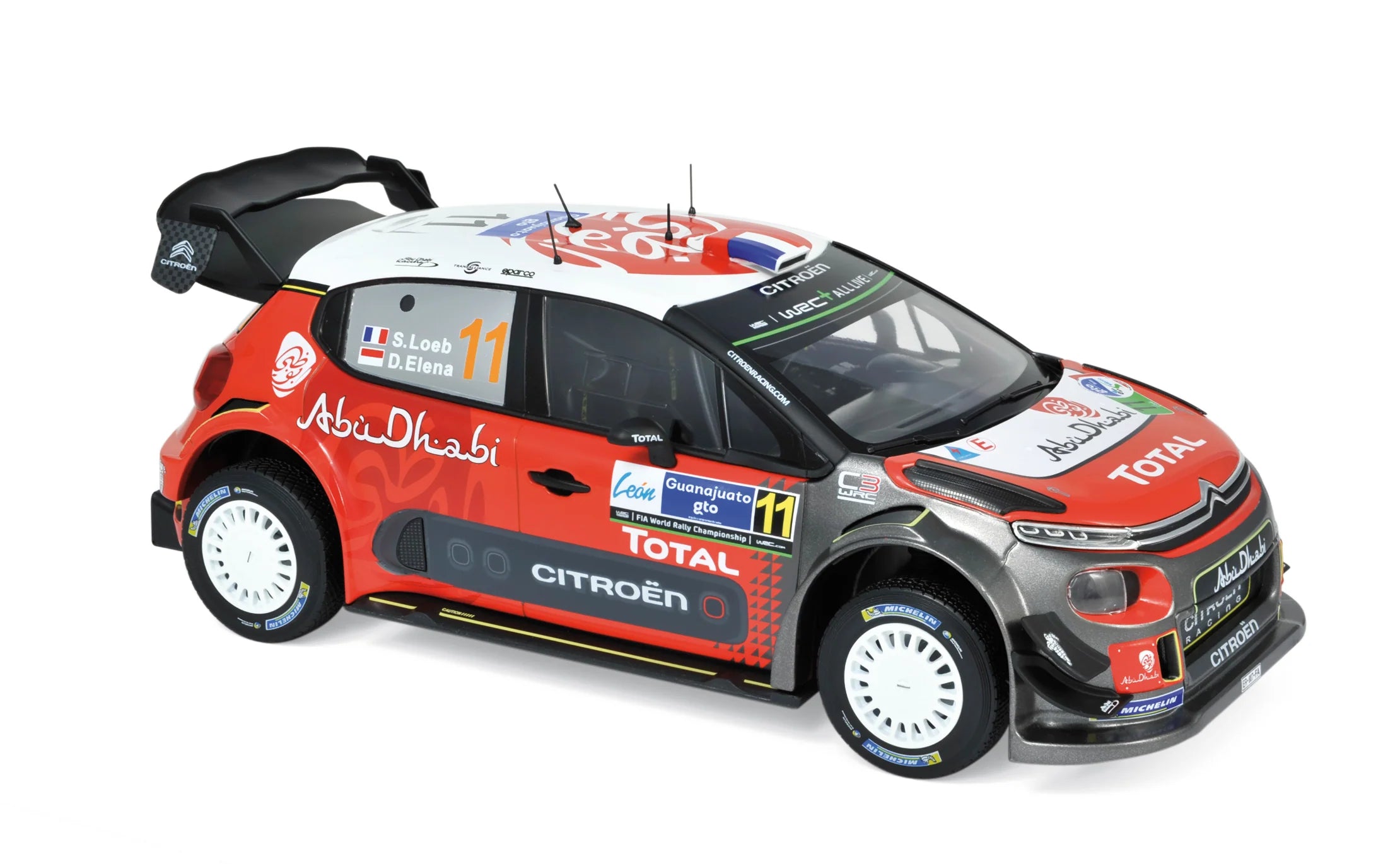 Citroën C3 WRC 2018 Rallye du Mexique 11 S.Loeb/D.Elena 1:18