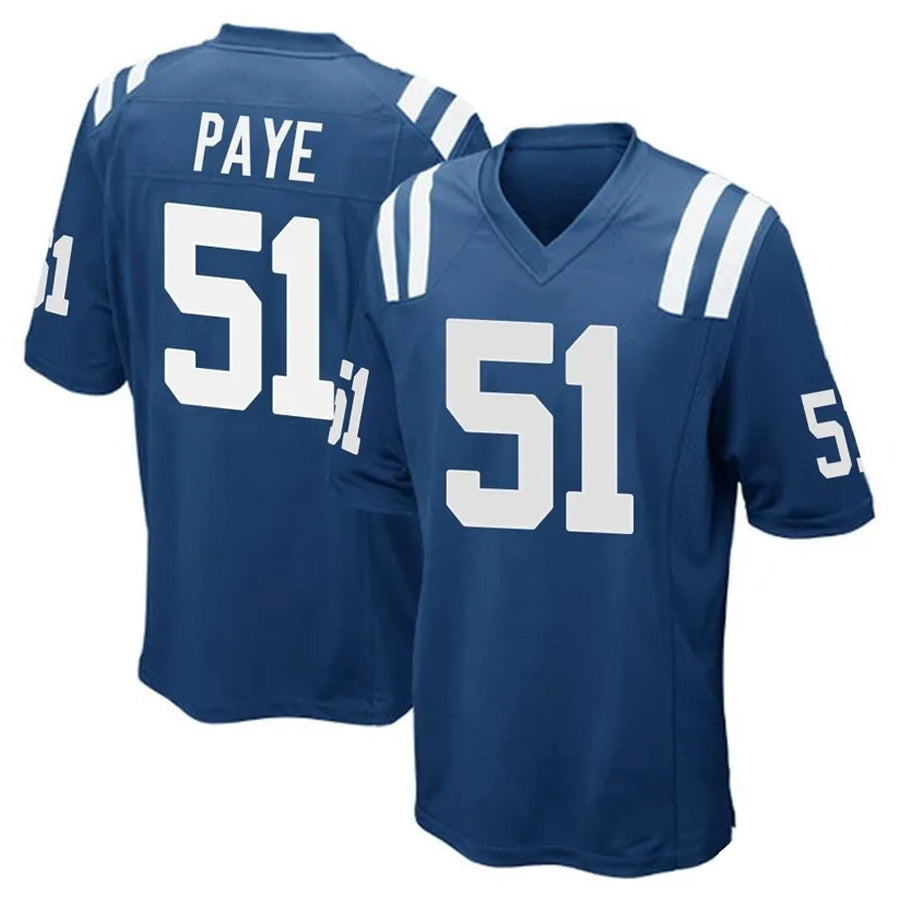 IN.Colts #51 Kwity Paye Player Royal Replica Game Football Jerseys