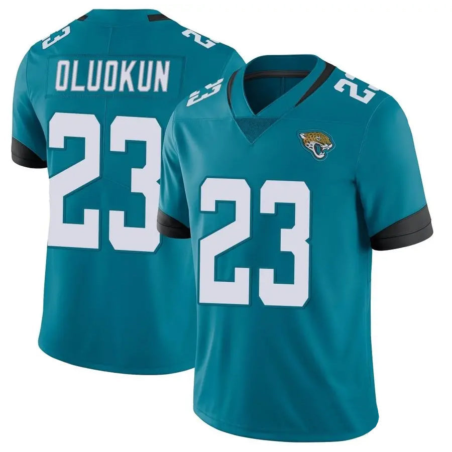 J.Jaguars #23 Foye Oluokun Player Teal Vapor Limited Football Jerseys