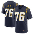 #76 Joe Alt Player LA.Chargers Navy Game Stitched Football Jerseys