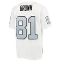 LV.Raiders #81 Tim Brown Player White Alternate Game Football Jerseys