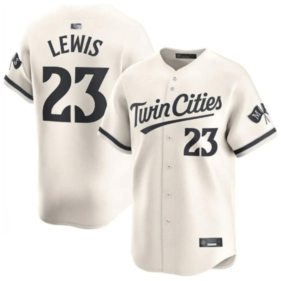 M.Twins #23 Royce Lewis Player Cream Home Limited Baseball Jerseys