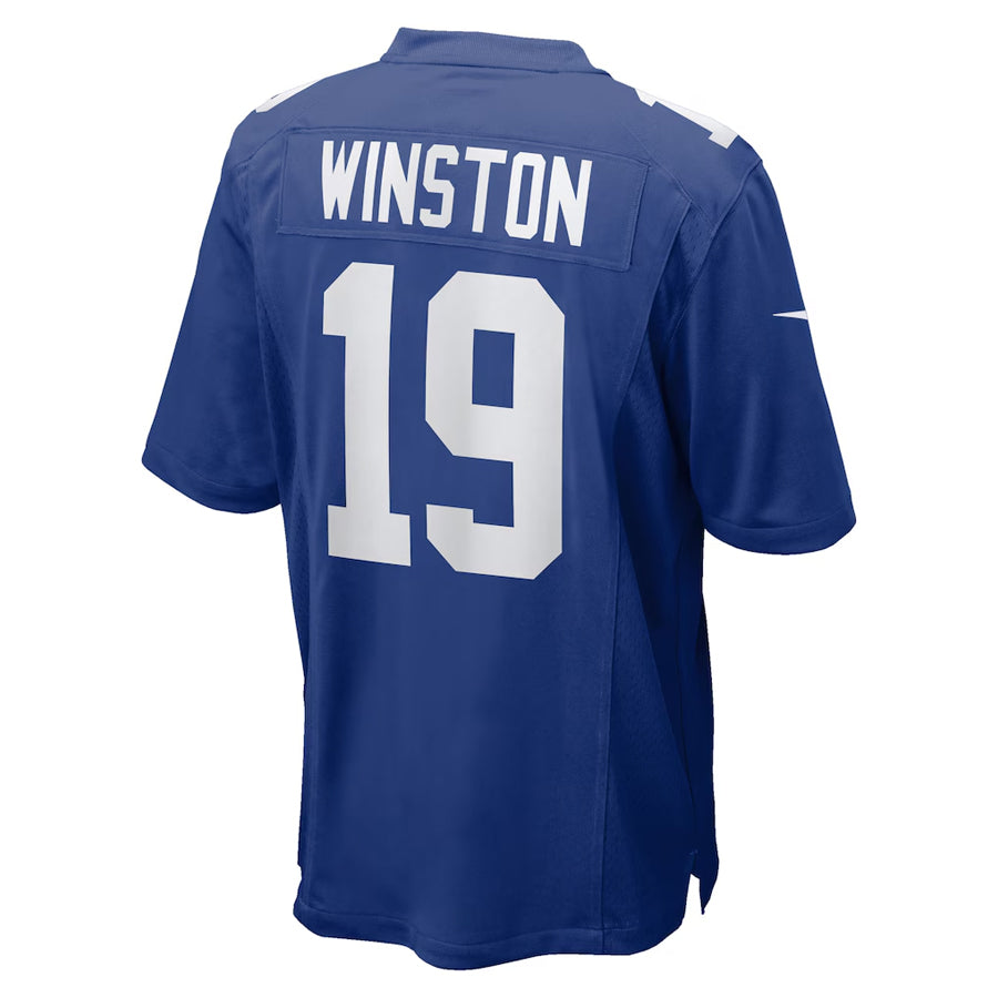 NY.Giants #19 Jameis Winston Player Royal Home Game Football Jerseys