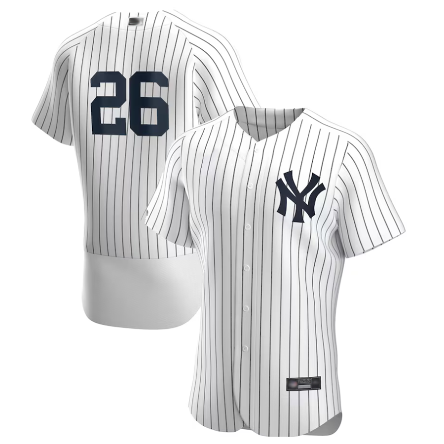 NY.Yankees #26 DJ LeMahieu Player White Home Replica Baseball Jerseys
