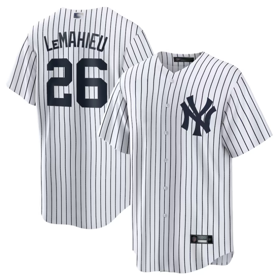 NY.Yankees #26 DJ LeMahieu White Home Replica Player Baseball Jerseys