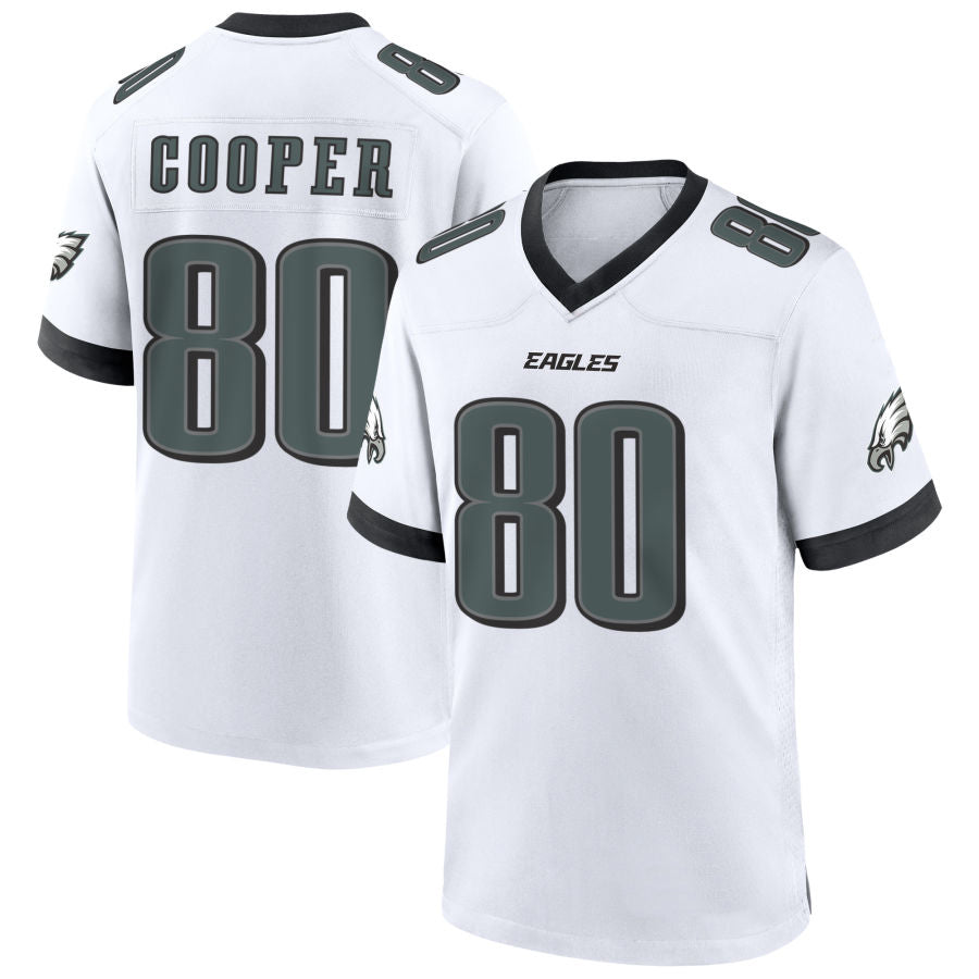 P.Eagles #80 Darius Cooper Player White Home Game Football Jerseys