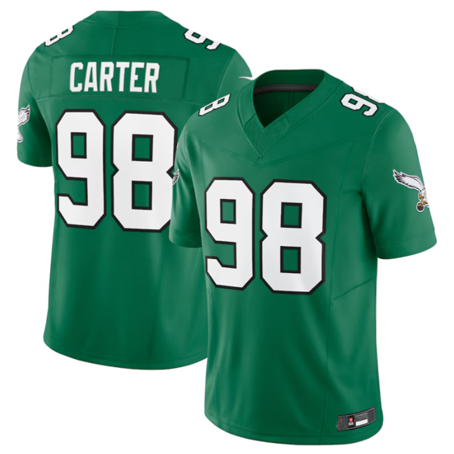 P.Eagles #98 Jalen Carter Player Black Fashion Game Football Jerseys