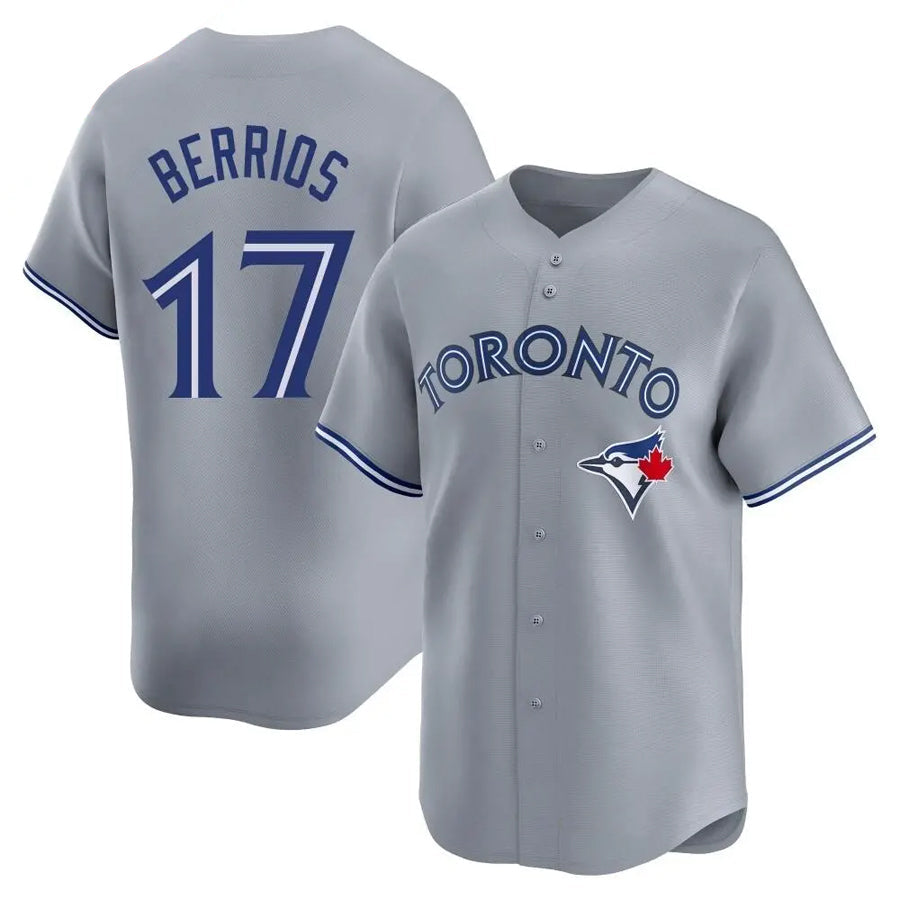 T.Blue Jays #17 Jose Berrios Player Gray Replica Home Game Baseball Jerseys