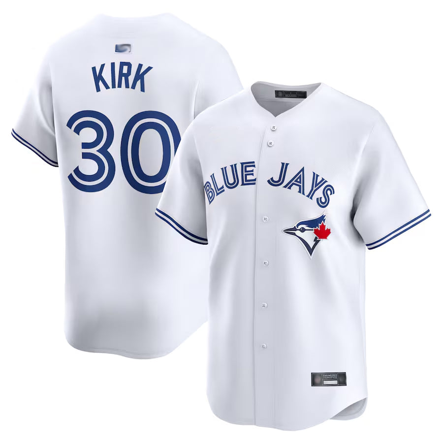 T.Blue Jays #30 Alejandro Kirk Player White Home Limited Baseball Jerseys