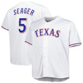 T.Rangers #5 Corey Seager Player White Big & Tall Replica Baseball Jerseys