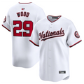 W.Nationals #29 James Wood Player White Home Limited Baseball Jerseys