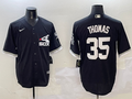 Men's Chicago White Sox Frank Thomas #35 Black Limited Player Jersey1