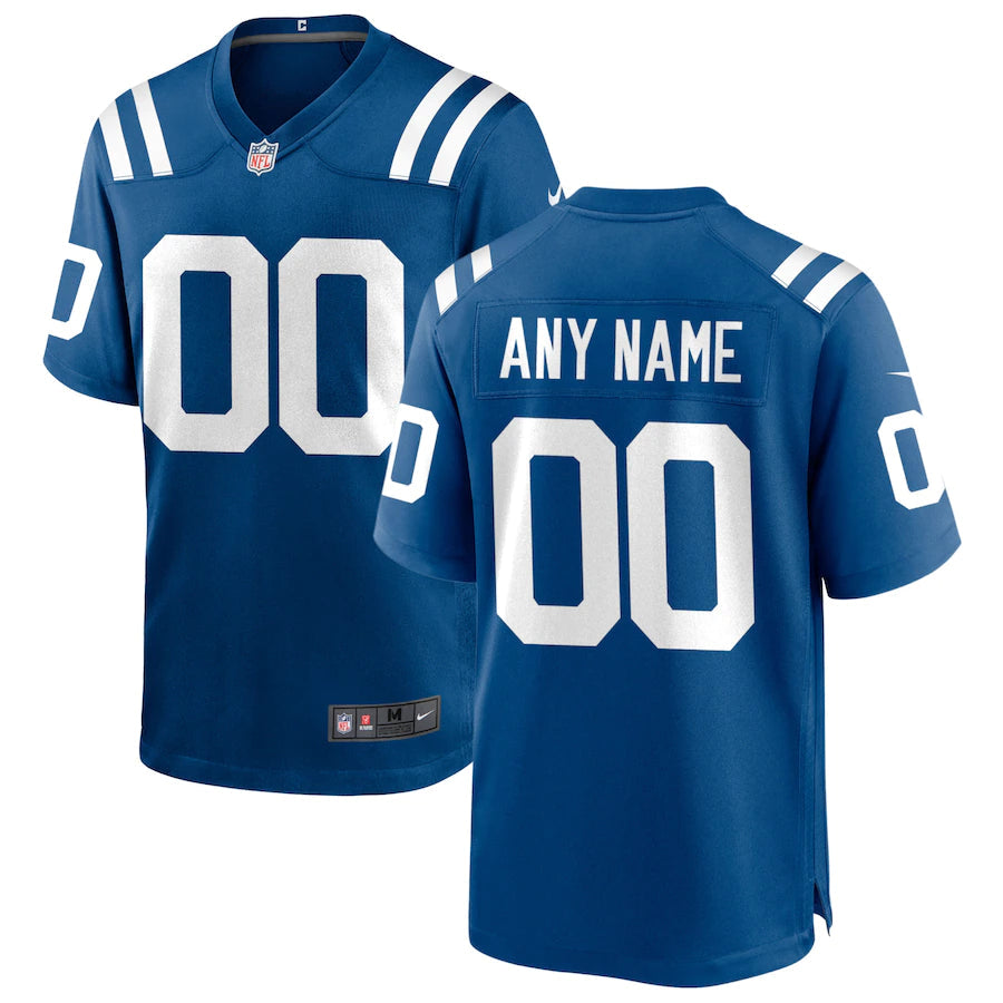 Men's Indianapolis Colts Custom1 Player Game Jersey1 Blue