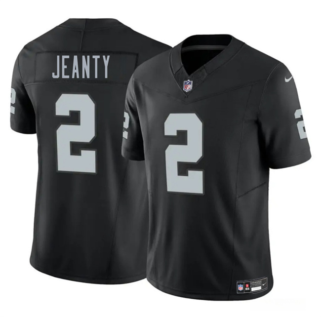Men's  Las Vegas Raiders Ashton Jeanty Nike Black Vapor F.U.S.E. Limited Jersey