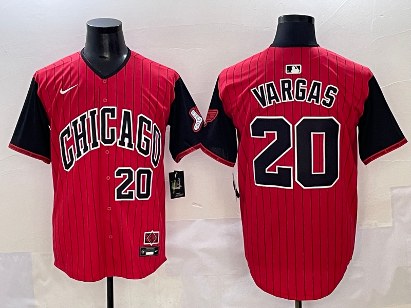 Men's Chicago White Sox Miguel Vargas #20 Red 2025 City Connect Limited Retired Player Jersey
