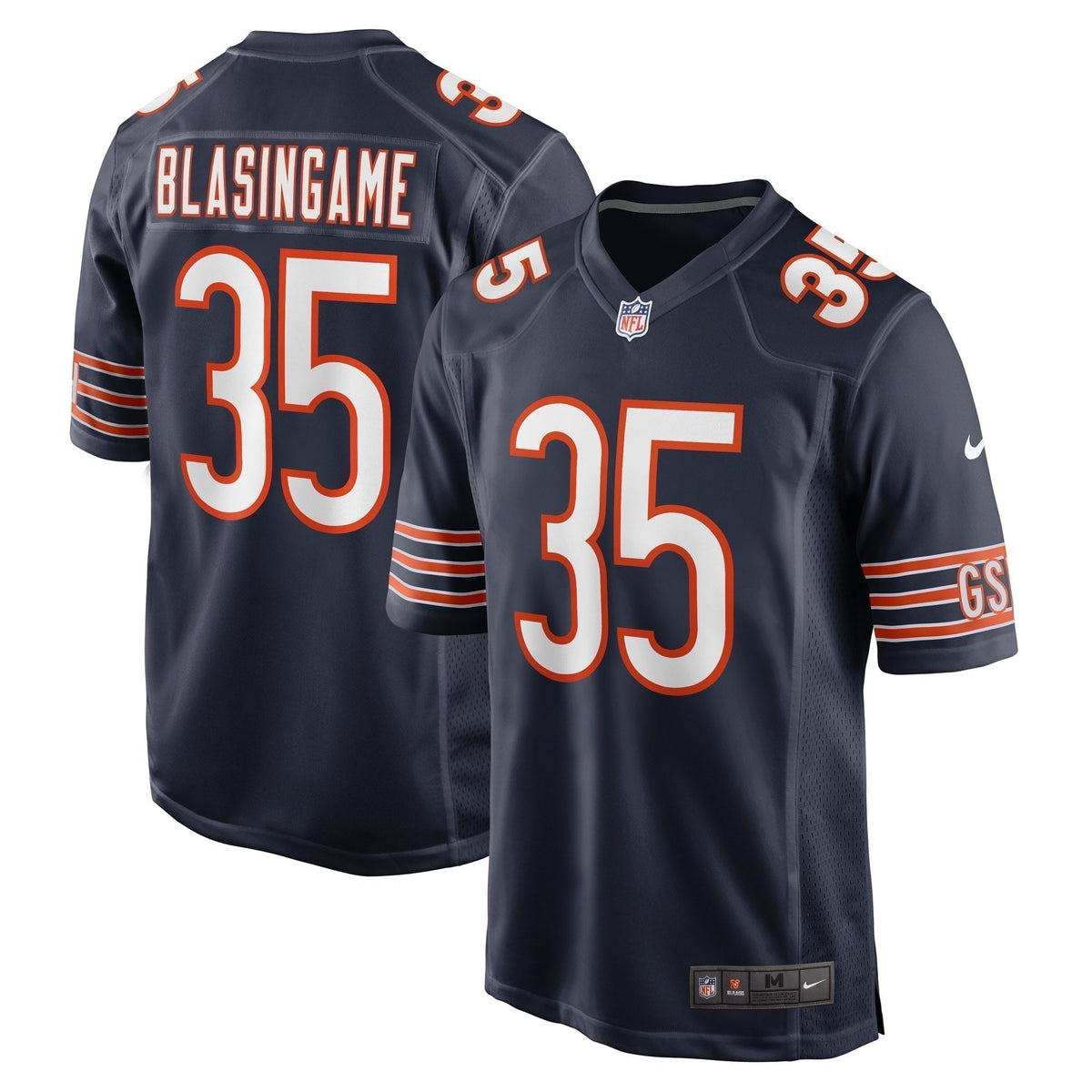 Khari Blasingame Chicago Bears Nike Game   Jersey - Navy