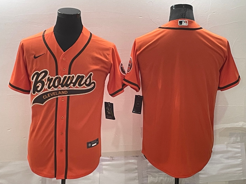 Men's Cleveland Browns Orange Blank Jersey1