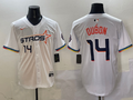 Men's Houston Astros Mauricio Dubon #14 White 2025 City Connect Limited Player Jersey
