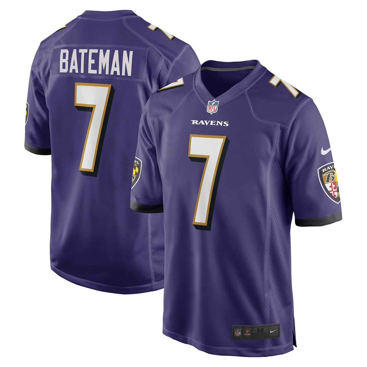 Rashod Bateman Baltimore Ravens Nike Game   Jersey - Purple