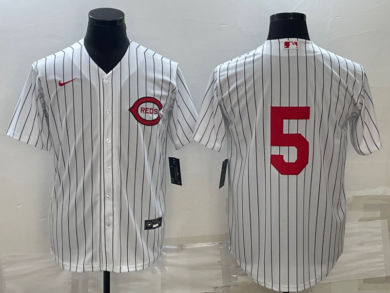 Men's Cincinnati Reds Johnny Bench #5 White 2022 MLB at Field of Dreams Game Authentic Player Jersey1