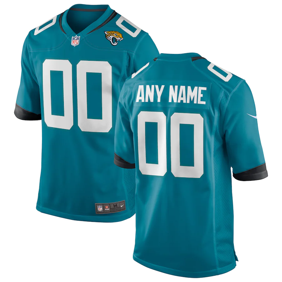 Custom1 Jacksonville Jaguars Teal Alternate Game Jersey1