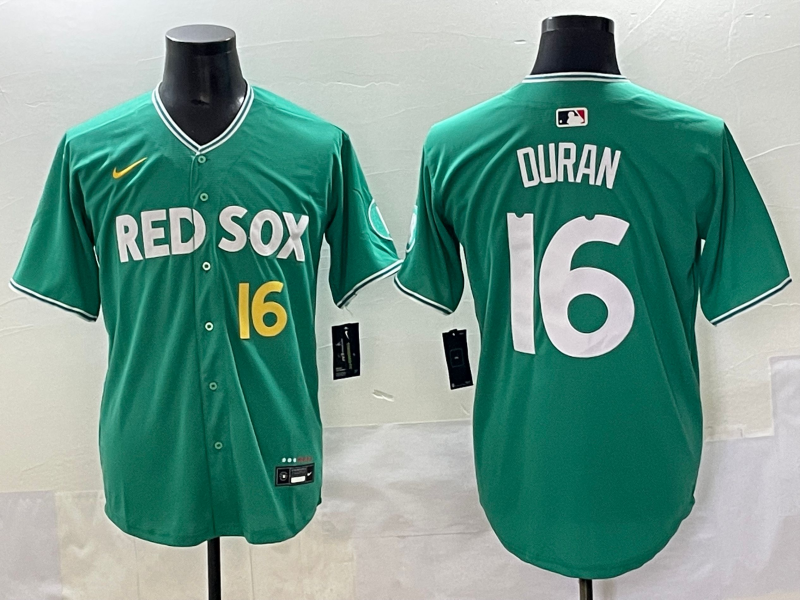 Men's Boston Red Sox Jarren Duran #16 Green 2025 City Connect Replica Player Jersey
