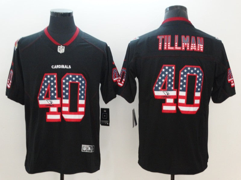 Men's Arizona Cardinals Pat Tillman #40 Black Player Jersey1