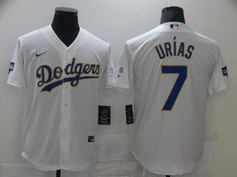 Men's Los Angeles Dodgers Julio Urias #7 White Stitched Jersey1