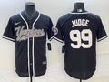 Men's New York Yankees Aaron Judge #99 Black Player Jersey Joint Edition