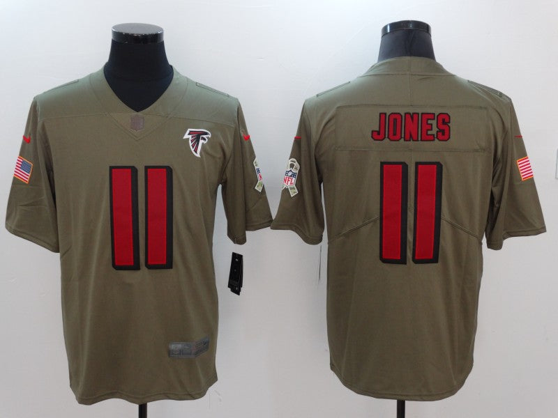Men's Atlanta Falcons Julio Jones #11 Brown Player Game Jersey1