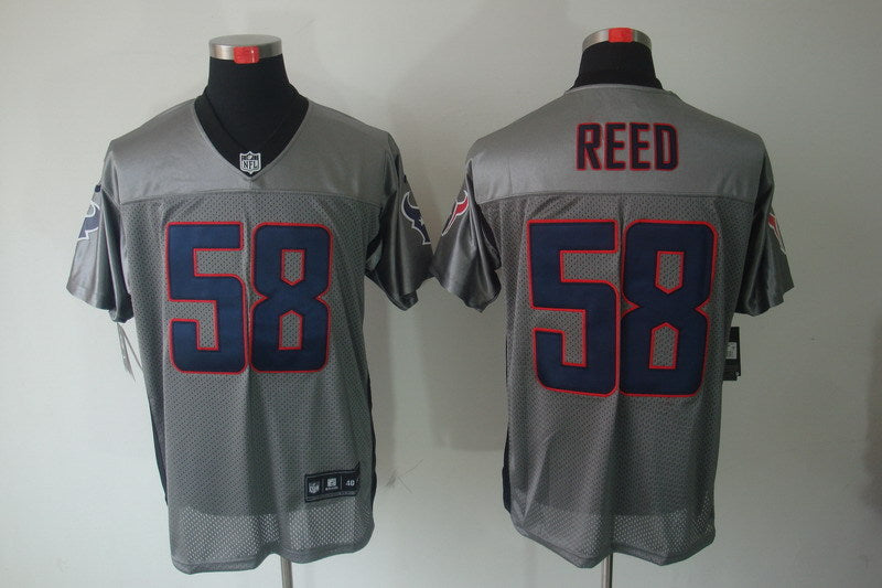 Men's Houston Texans Brooks Reed #58 Gray Game Jersey1