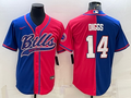 Men's Buffalo Bills Stefon Diggs #14 Royal/Red Game Jersey1 Joint Edition