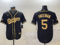 Men's Los Angeles Dodgers Freddie Freeman #5 Black Player Game Jersey