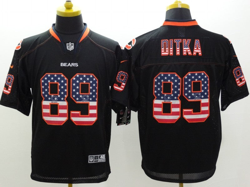 Men's Chicago Bears Mike Ditka #89 Black Game Jersey1
