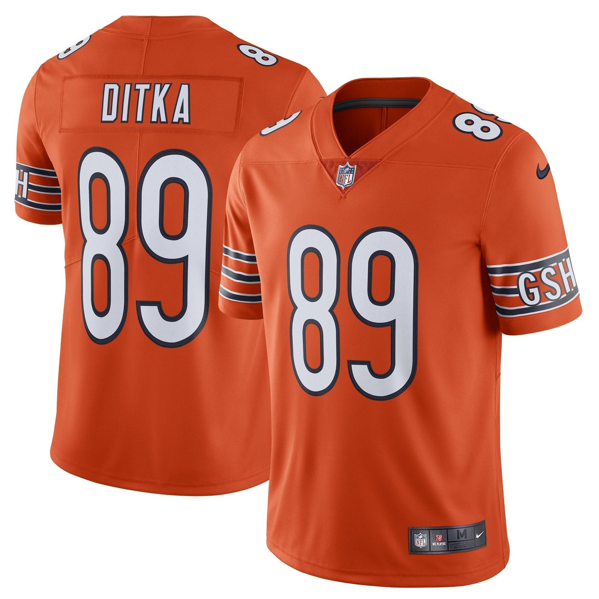 Mike Ditka Chicago Bears Nike Alternate Vapor Untouchable Limited Retired   Jersey - Orange