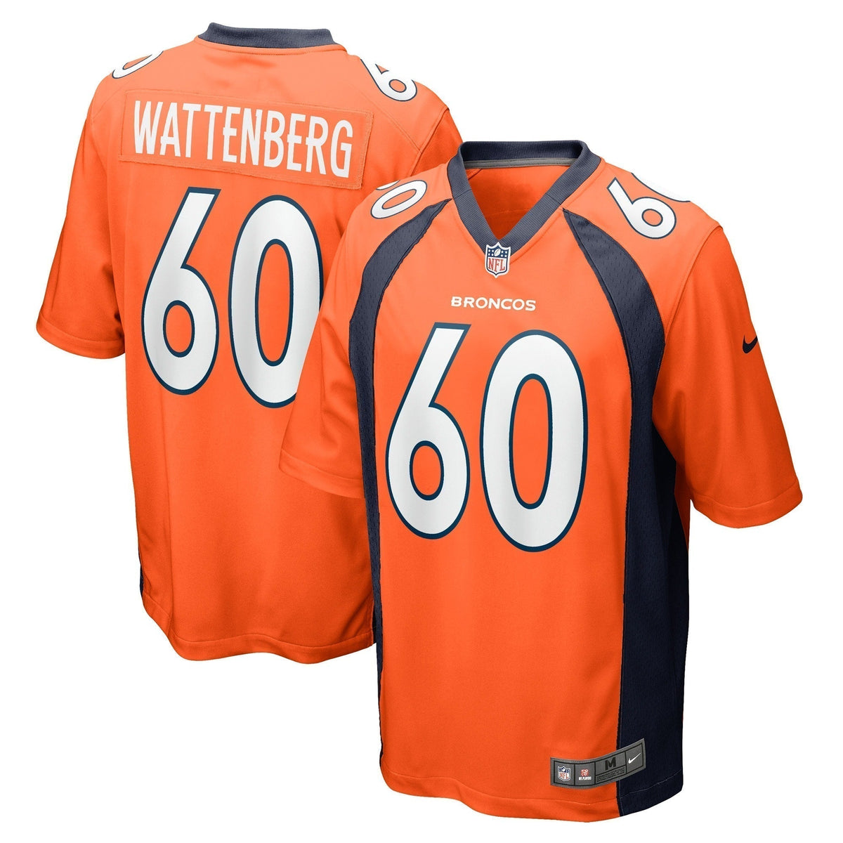 Luke Wattenberg Denver Broncos Nike Game   Jersey - Orange